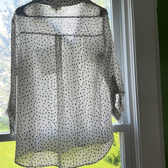 White with Black Polka Dots - Blouse - Picture 2 of 2